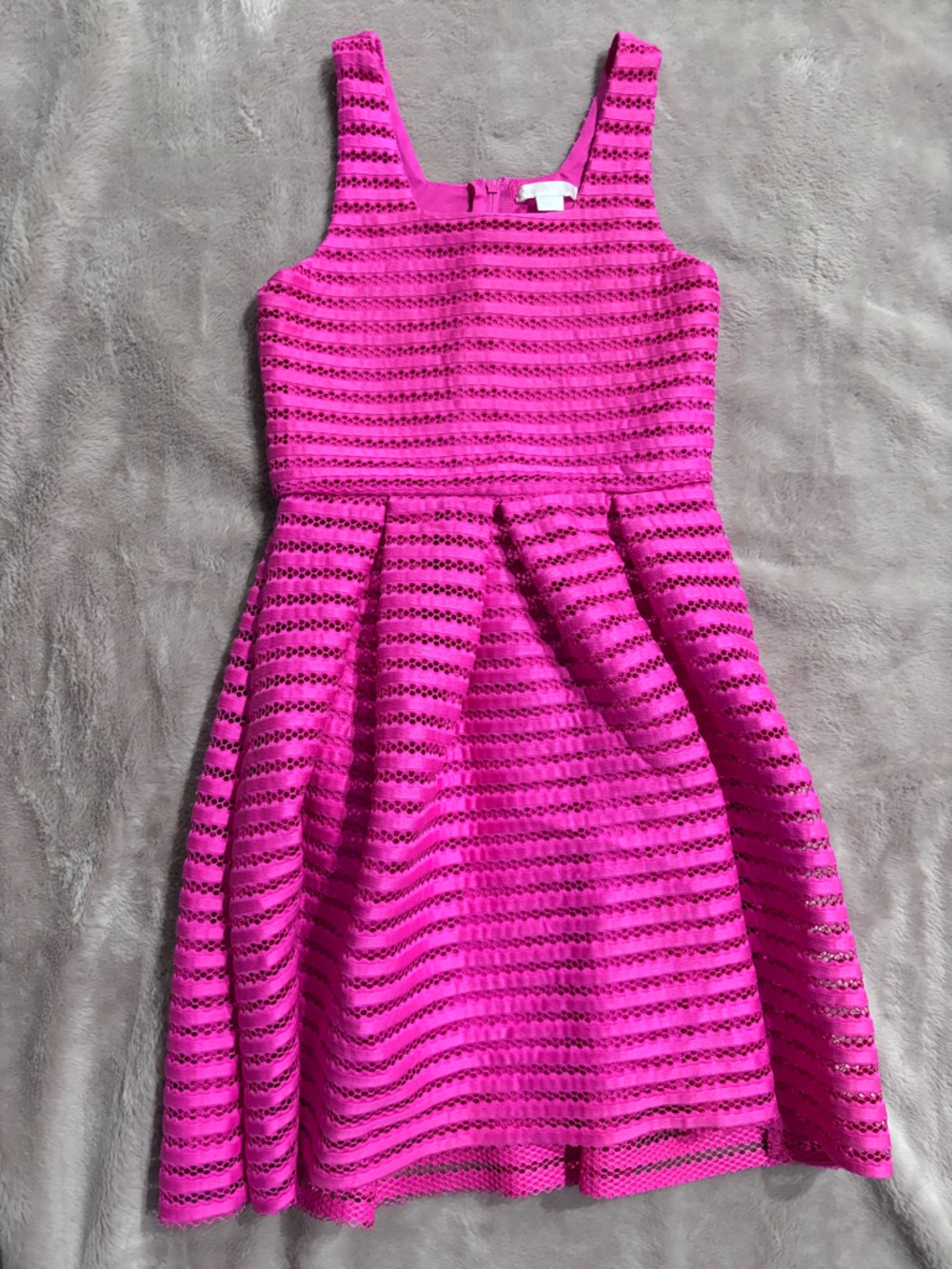 Girls Bright Pink Sleeveless Fit & Flare Dress